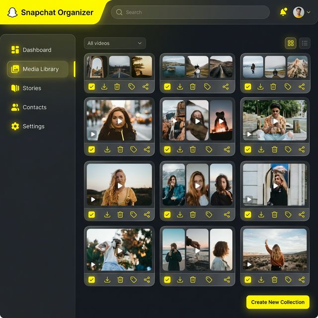 Snapchat Organizer - Social media content management tool